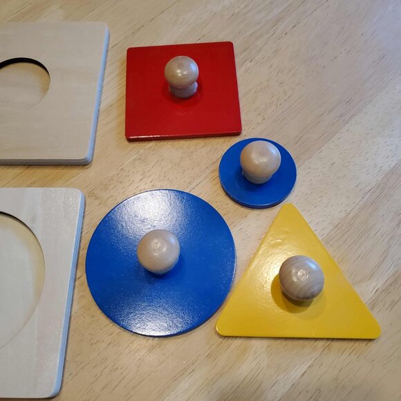 Montessori Shape Puzzles Color and Size - Homeschool Preschool - Picture 3 of 5